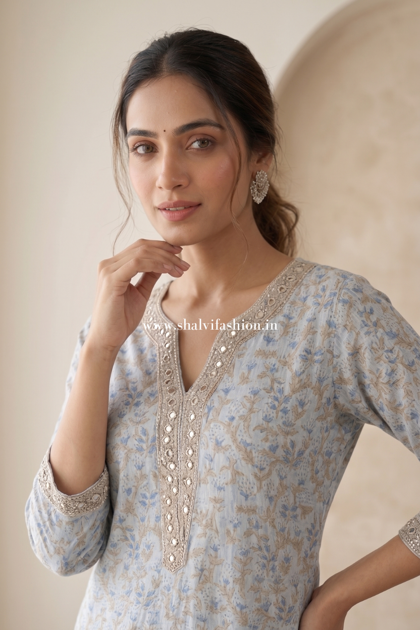 Shop block printed kota doria suits online
