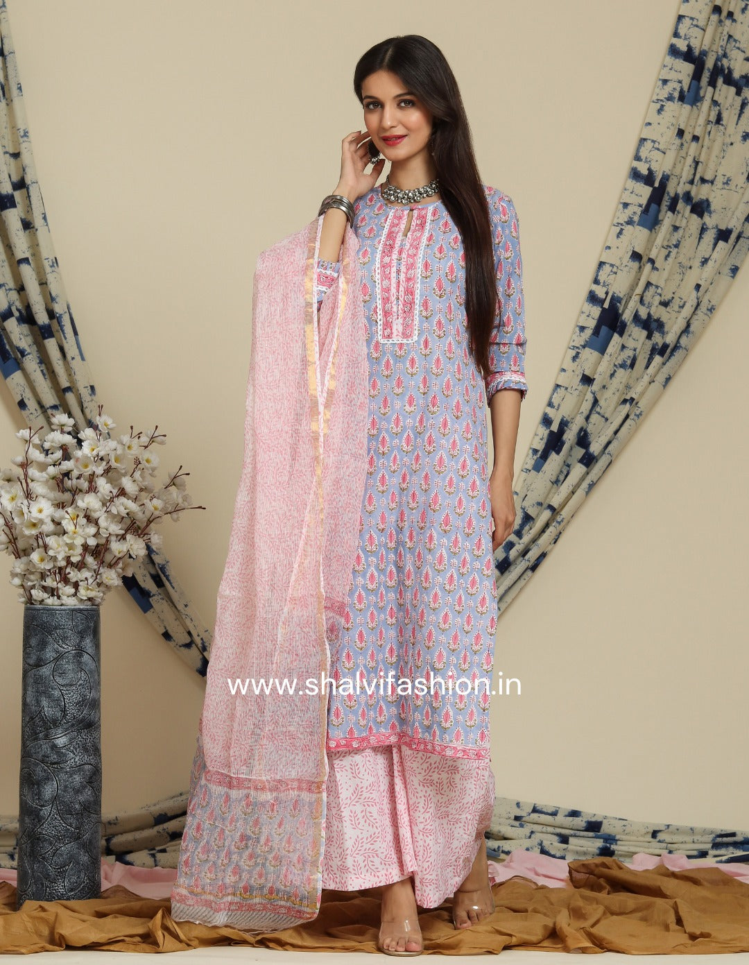 Shop kota dupatta cotton suit sets online shopping (CSS79KD)
