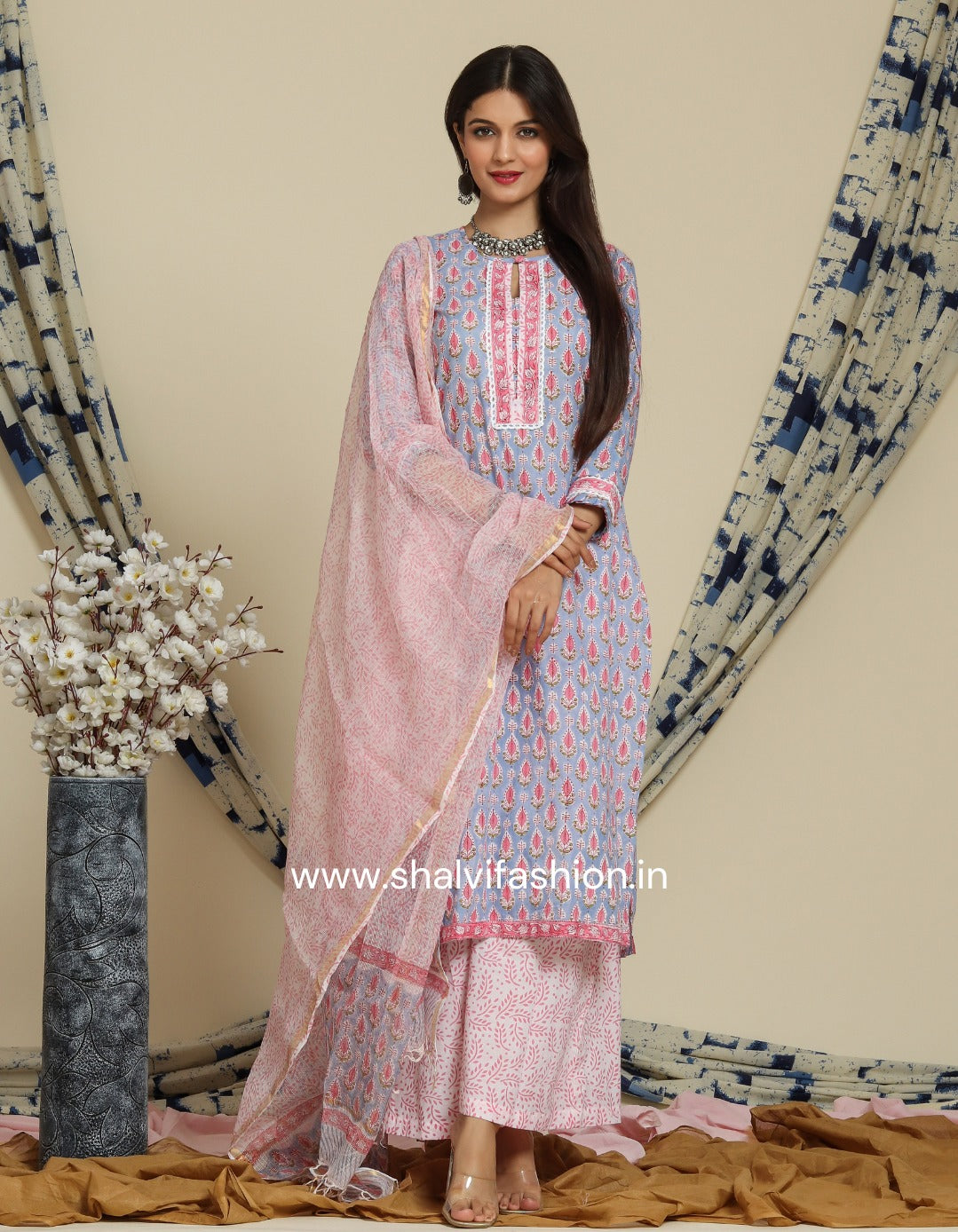 Shop kota dupatta cotton suit sets online shopping (CSS79KD)