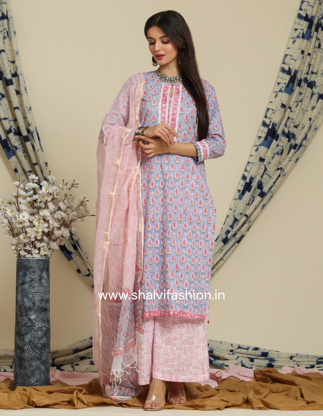 Shop kota dupatta cotton suit sets online shopping (CSS79KD)