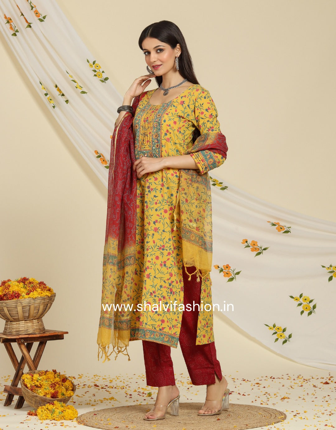 Shop kota dupatta cotto suit sets online shopping (CSS85KD)