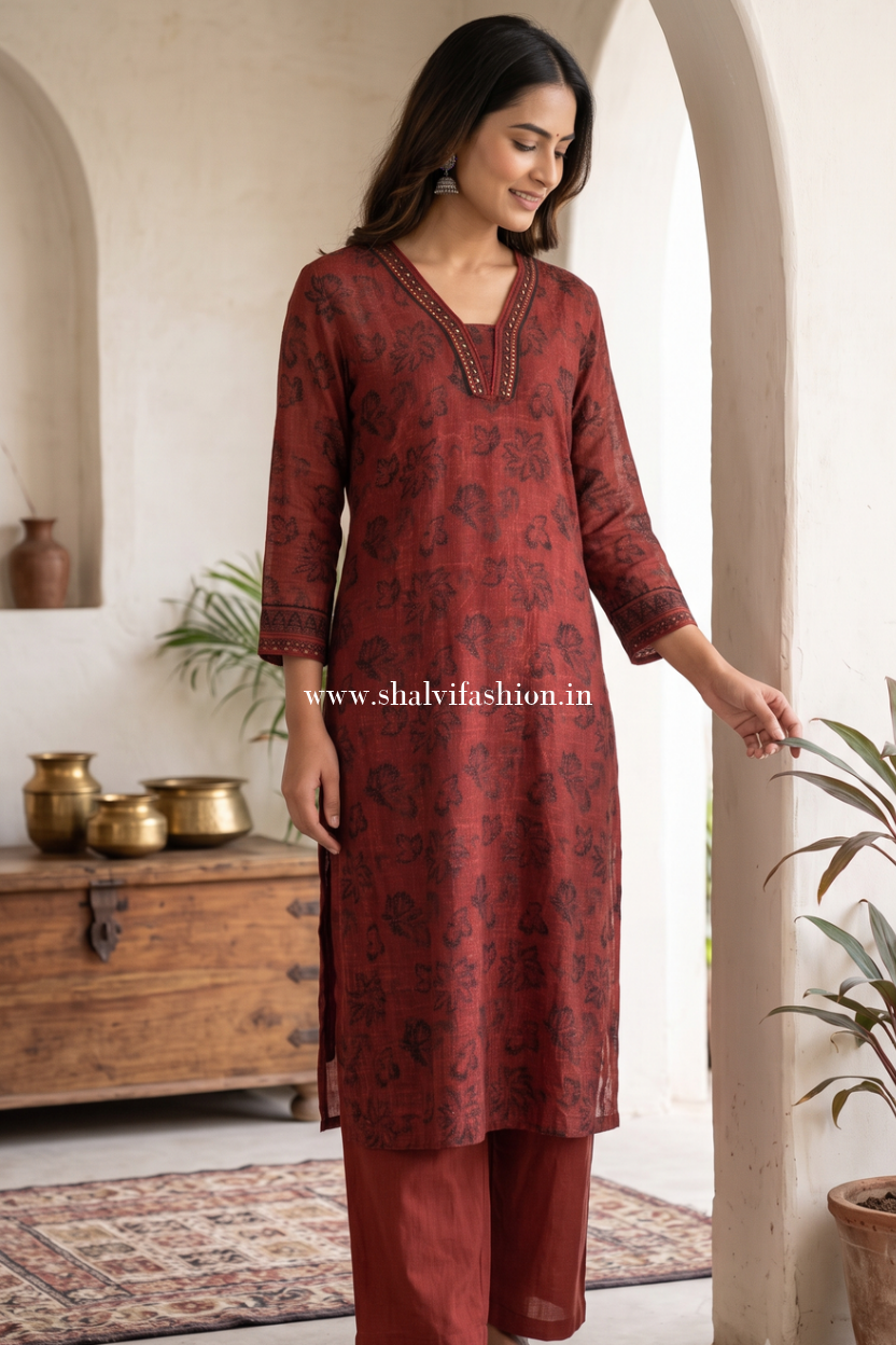 Shop block print kota doria suits in jaipur (FKDS15)