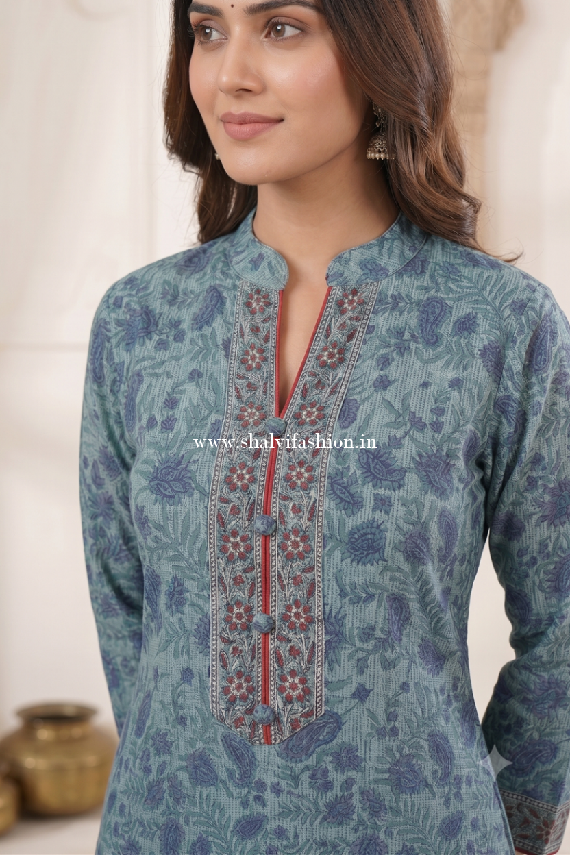 Shop hand block printed kota doria suits in jaipur (FKDS39)