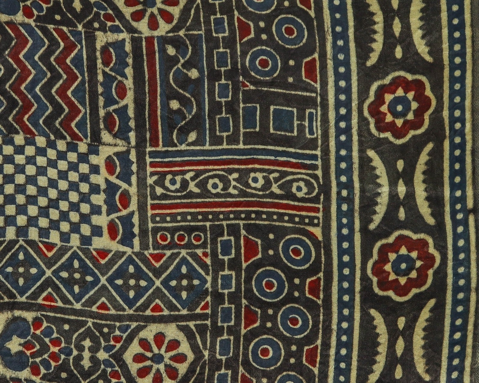 Shop traditional hand block print gaji silk suits online (GAS03)