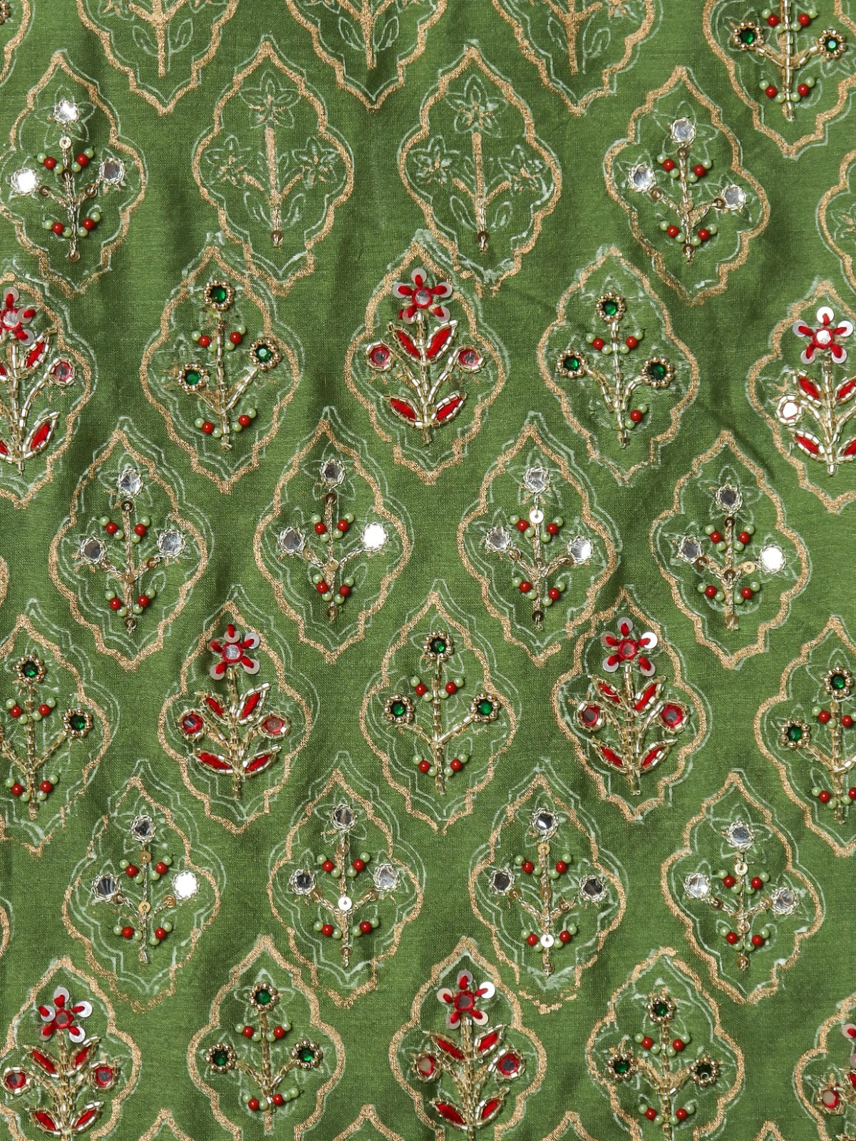 Shop unstitched block printed chanderi silk suits online (GOTA30)