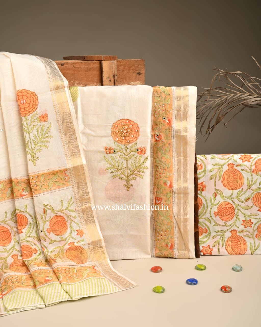 Shop block print gota work suits online (GOTA61)