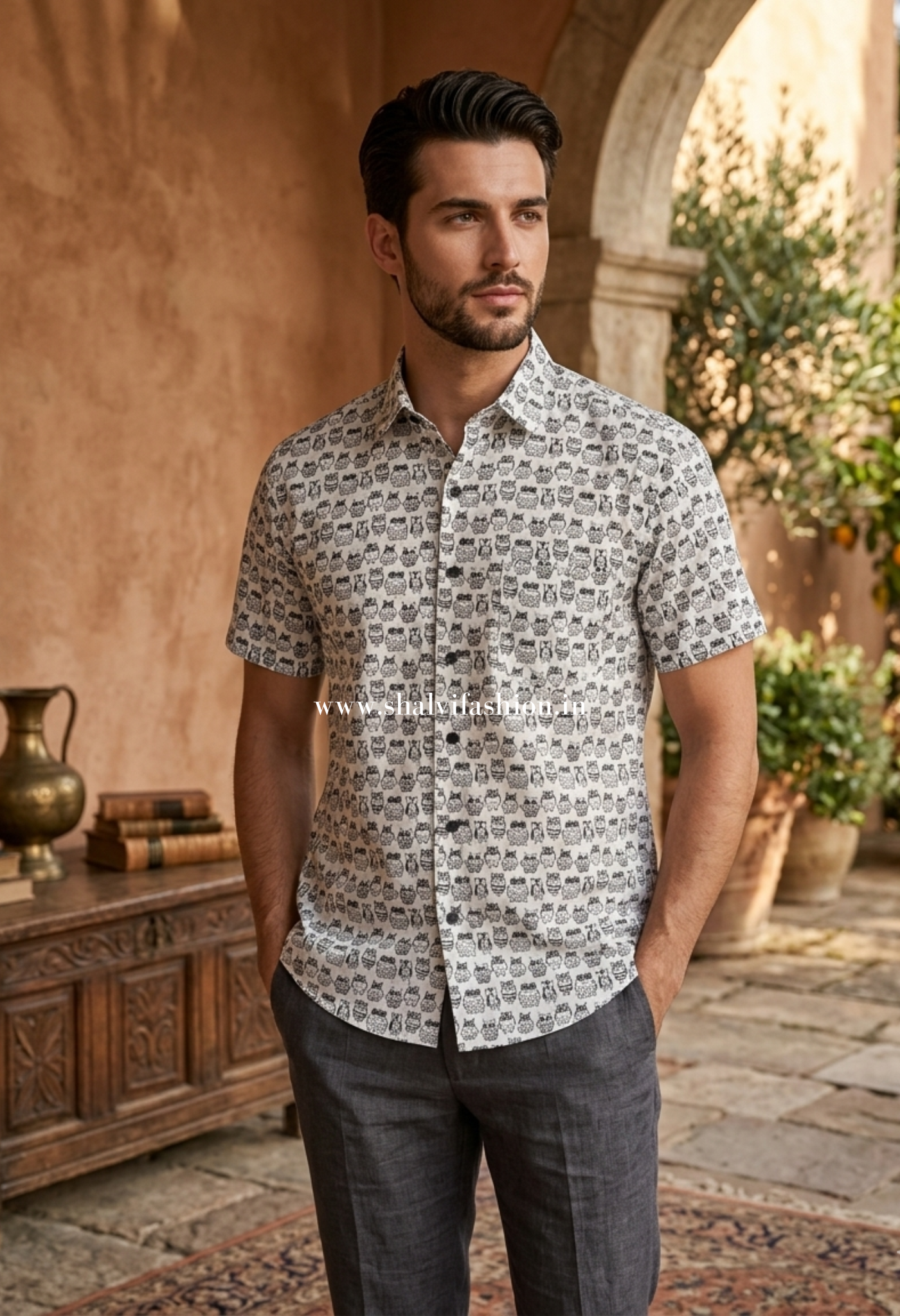 Shop jaipuri print cotton men shirts online shopping (MCH05)