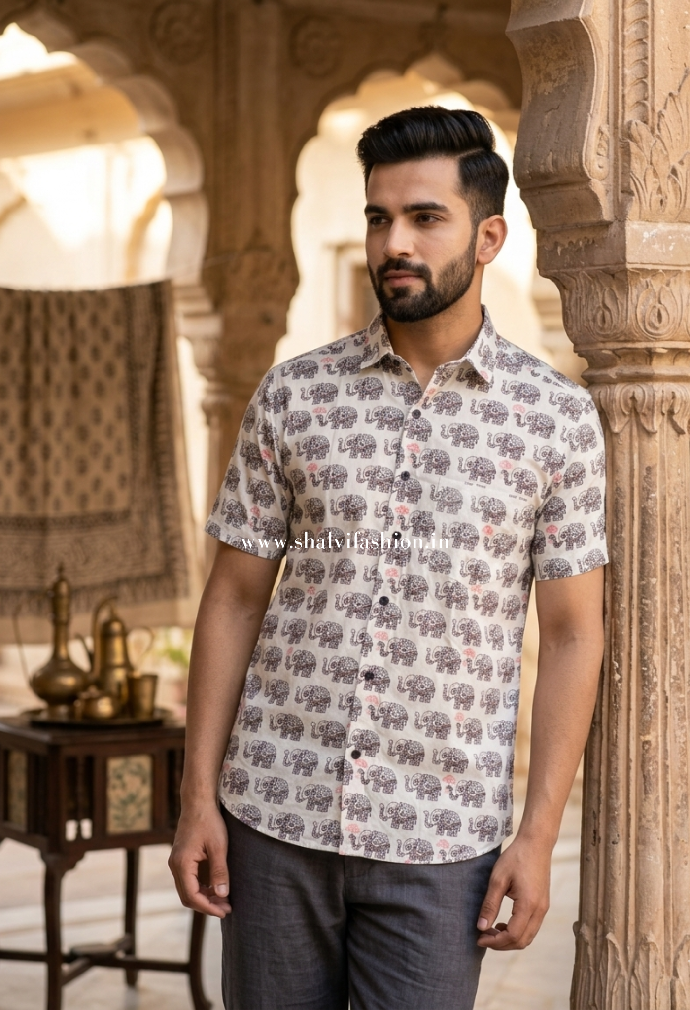 Shop cotton men shirts for summer online (MCH12)
