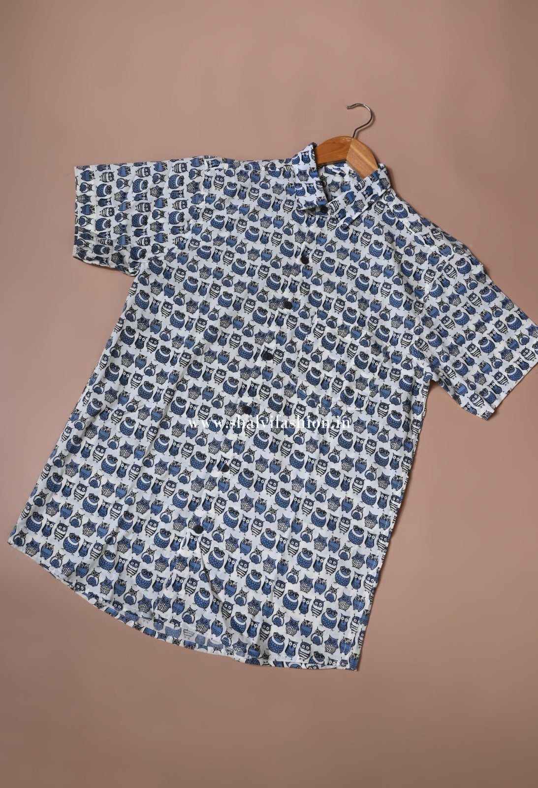 Shop pure cotton sanganeri print men's shirt (MCH16)