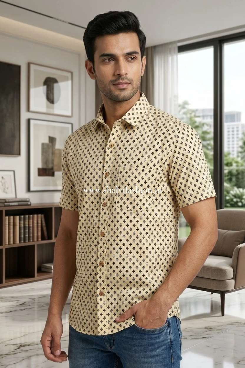 Shop jaipuri print cotton shirts for men (MCH34)