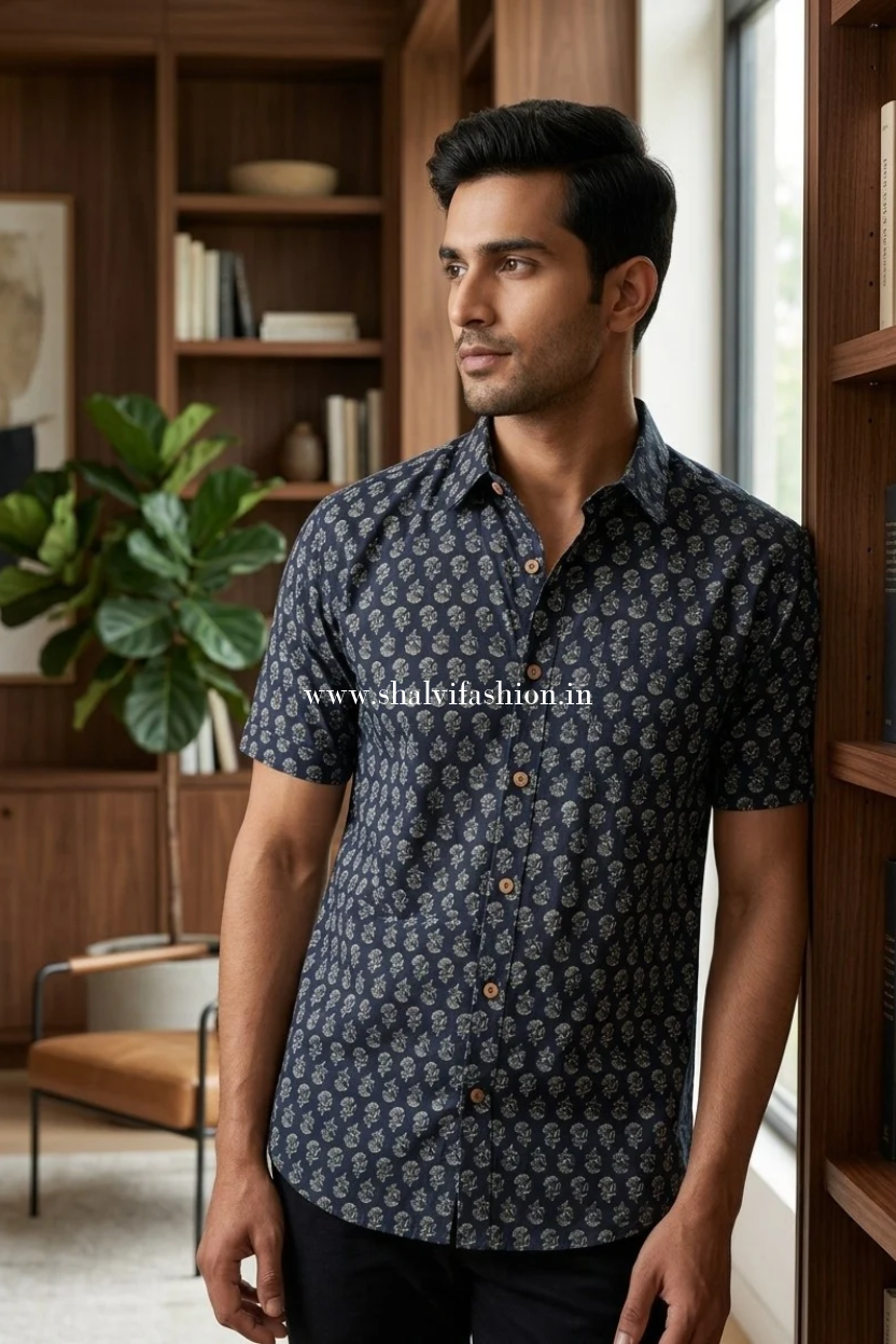 Shop sanganeri print cotton shirts (MCH42)