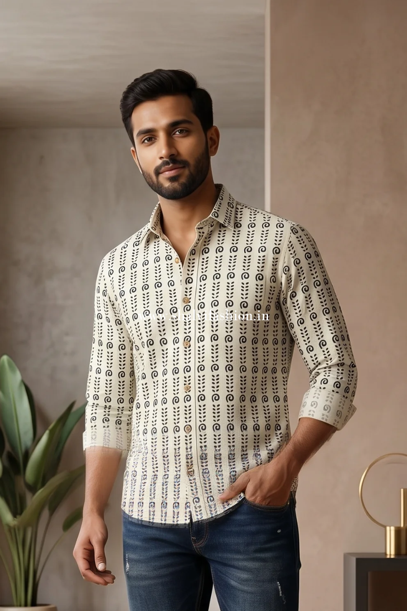 Shop printed cotton shirts for men (MCH54)