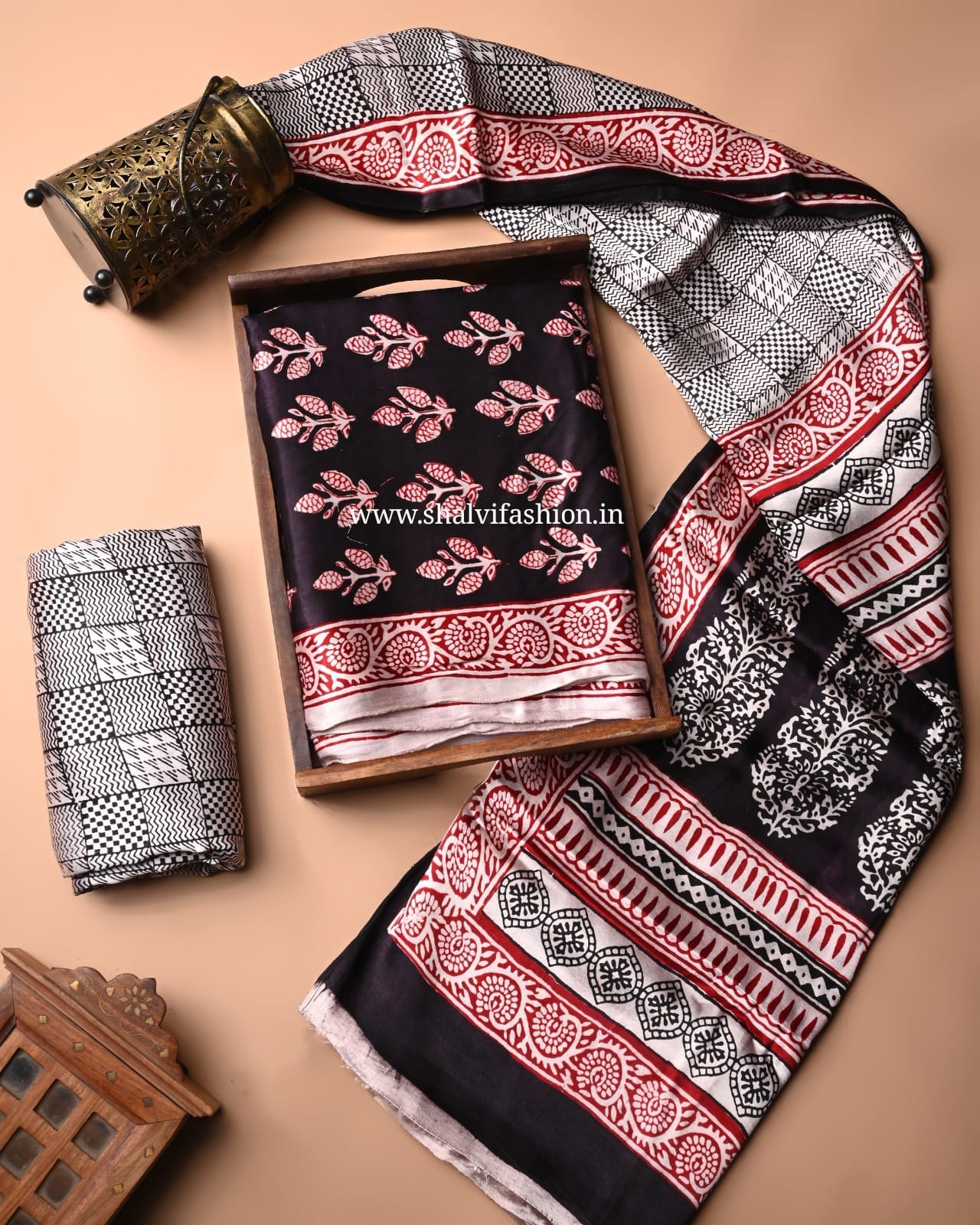 Shop bagh printed modal silk suits online (MOD75)
