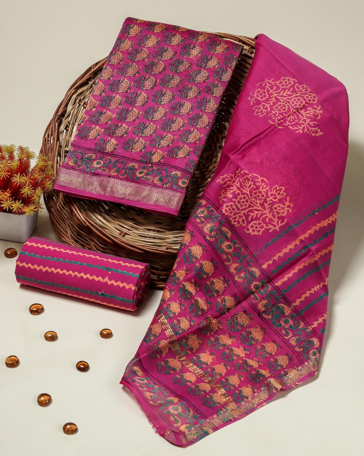 Shop unstitched maheshwari silk suits online (MSL150)