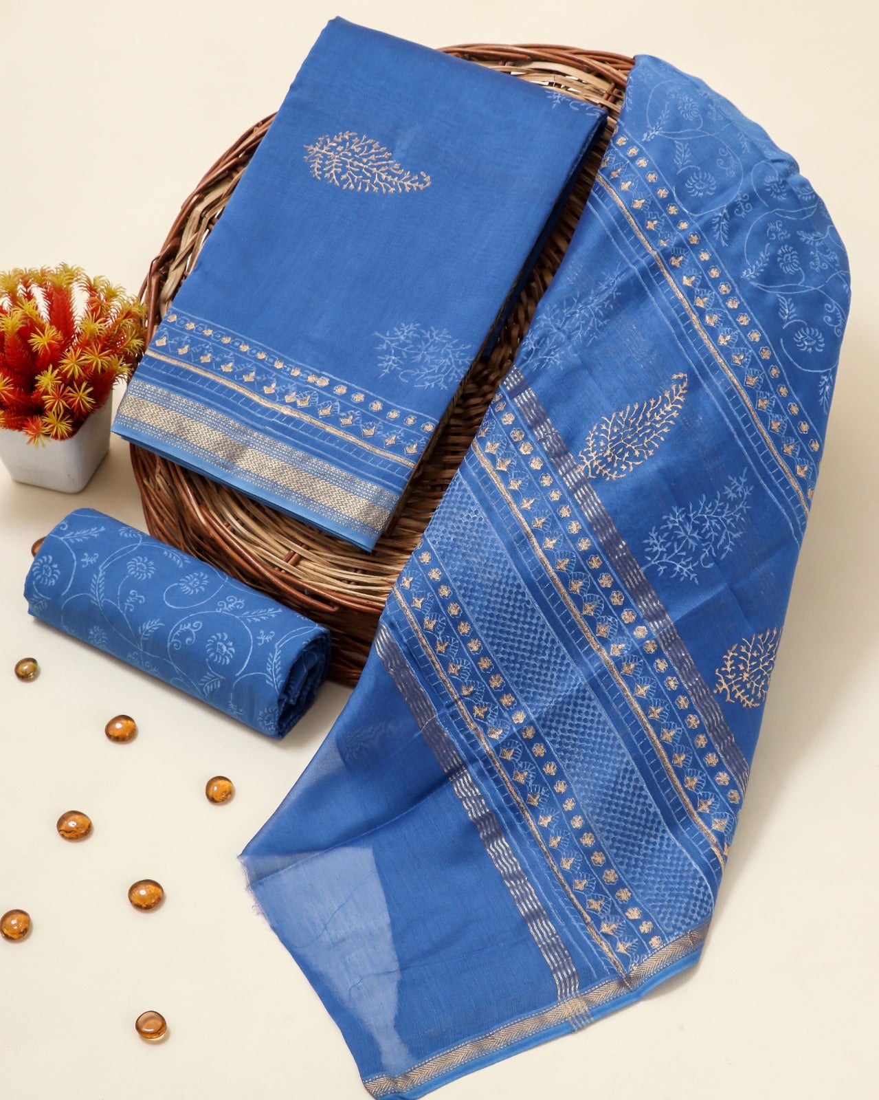 Shop chanderi silk suits sets online (MSL162)