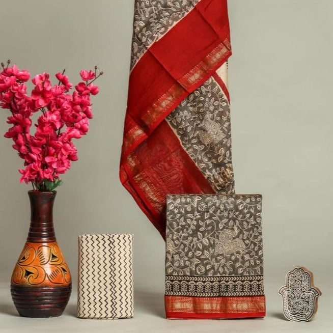 Shop traditional block print maheshwari silk suits (MSL190)