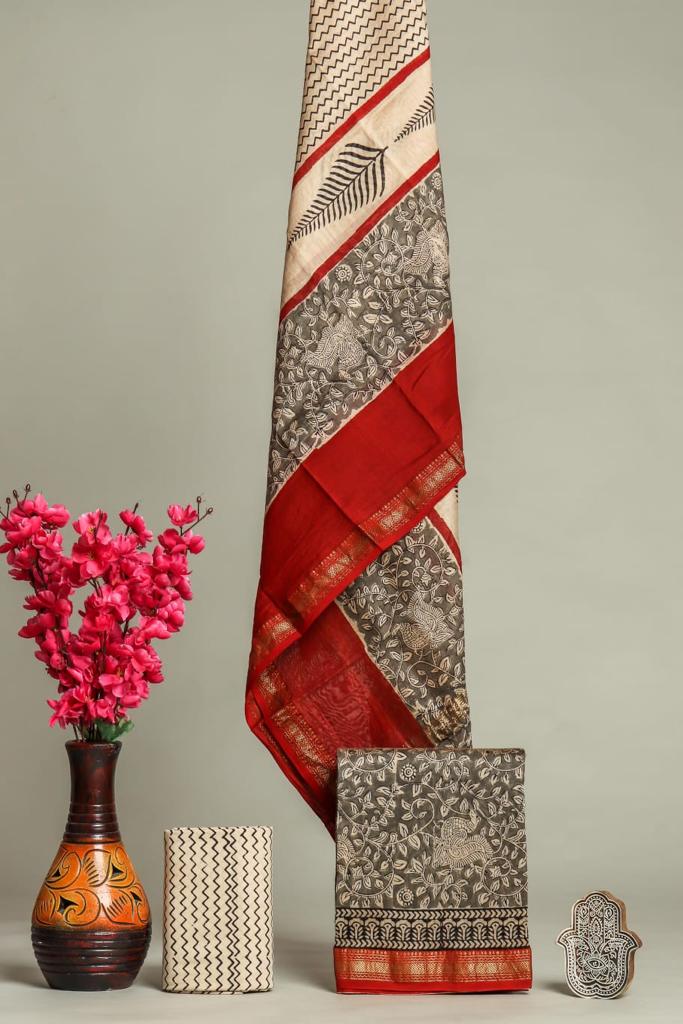Shop traditional block print maheshwari silk suits (MSL190)