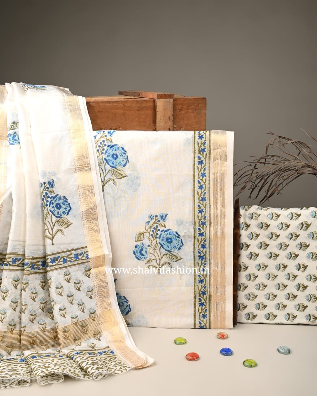 Shop mughal print maheshwari silk suits online shopping (MSL228)