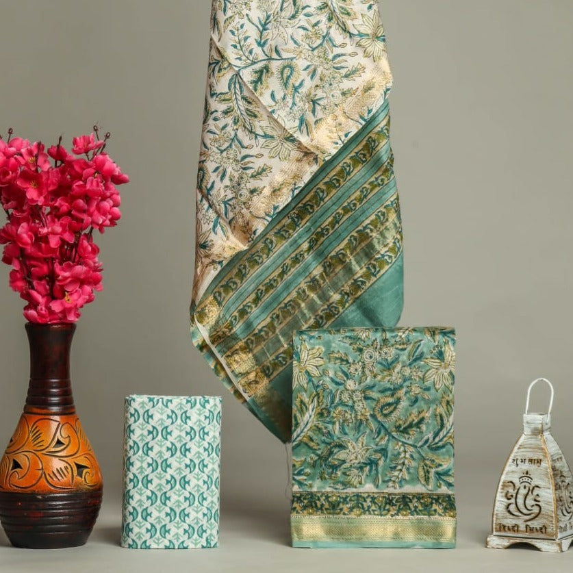 Shop jaipuri block print maheshwari silk suits online (MSL279)