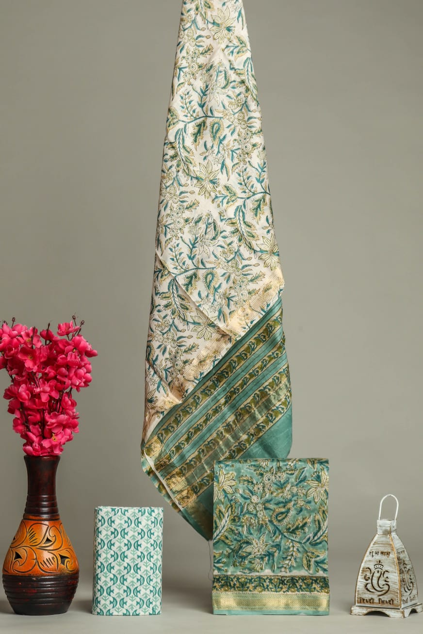 Shop jaipuri block print maheshwari silk suits online (MSL279)