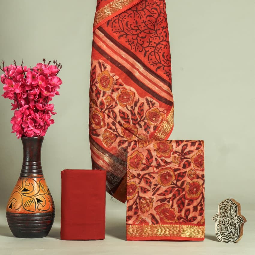 Shop unstitched vanaspati print maheshwari suits in jaipur (MSL295)