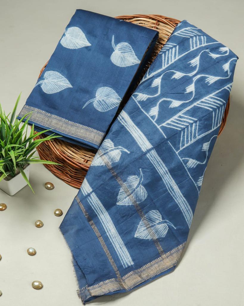 Shop jaipuri print maheshwari silk two piece sets online (MSL315)