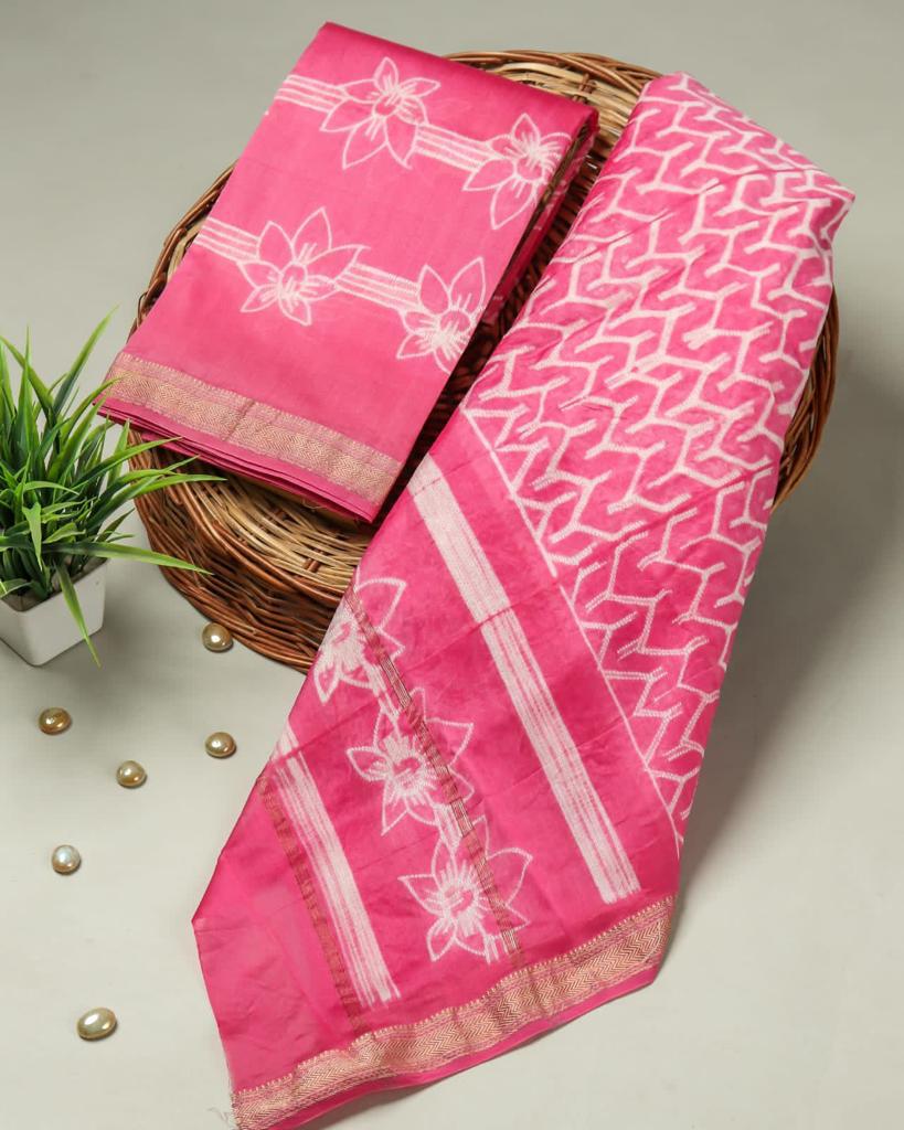 Shop unstitched block print two piece sets online (MSL325)