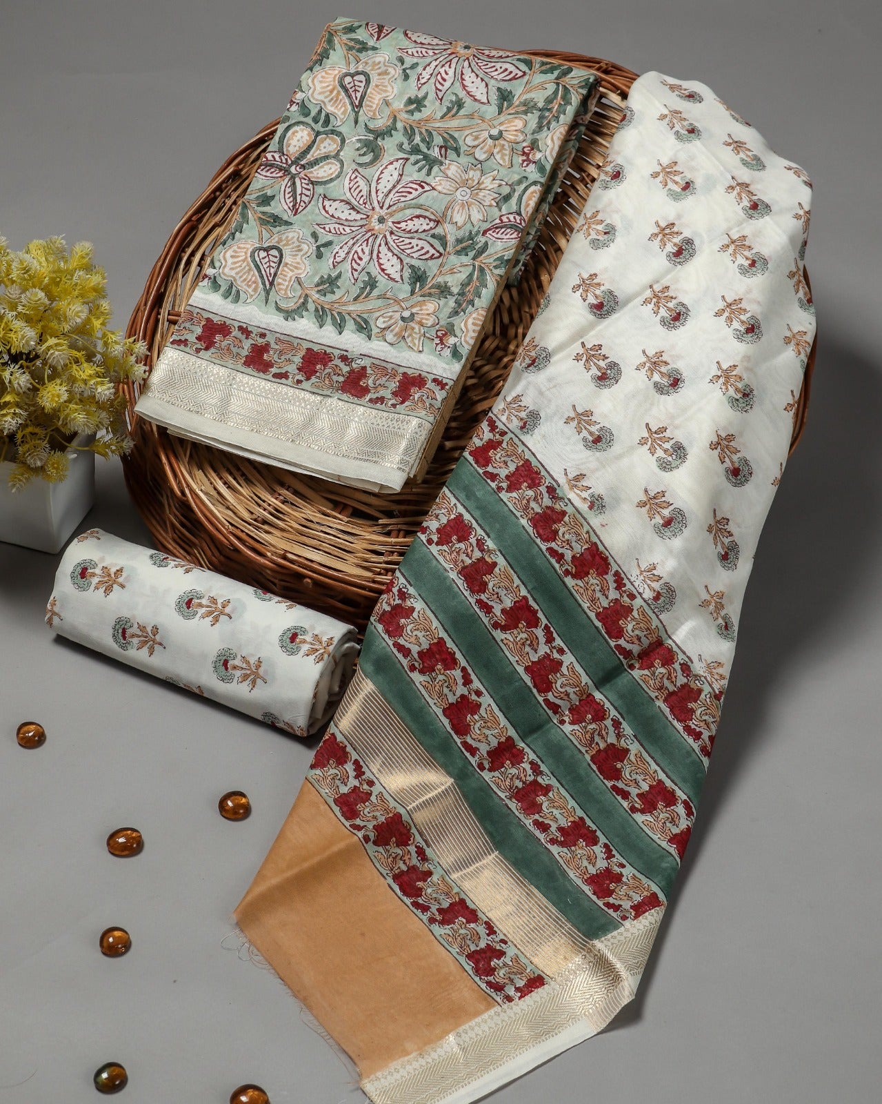 Shop unstitched maheshwari silk suits online (MSL34)