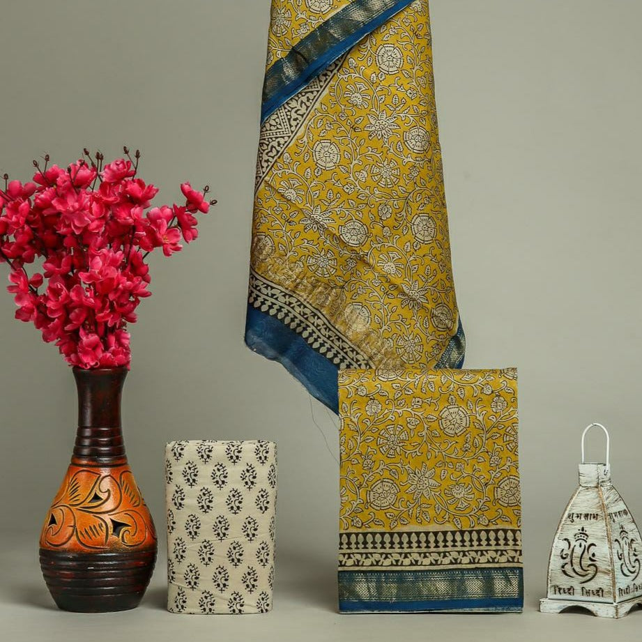 Shop bagru print maheshwari silk suits online (MSL357)