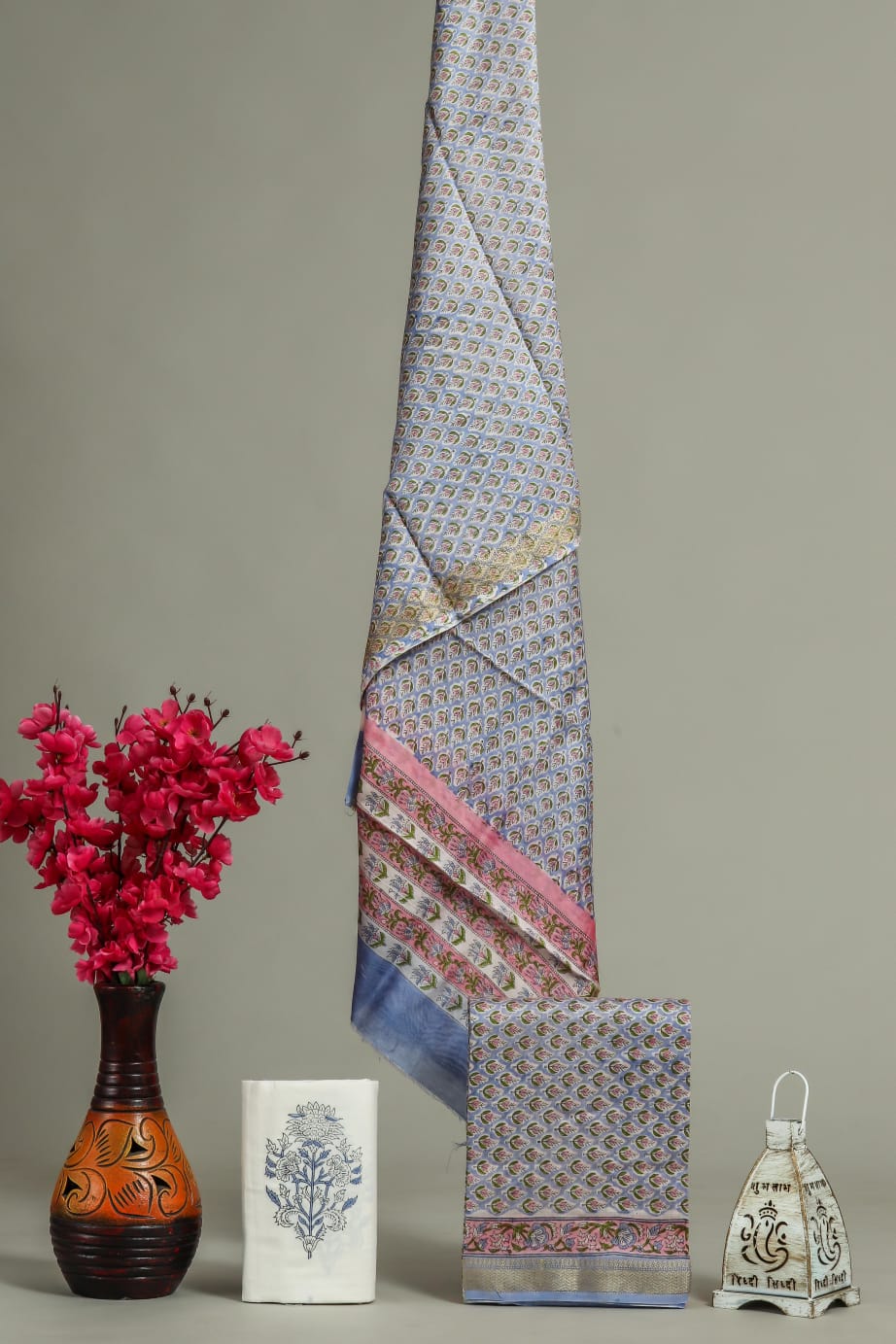 Shop hand block print maheshwari silk suits online (MSL439)