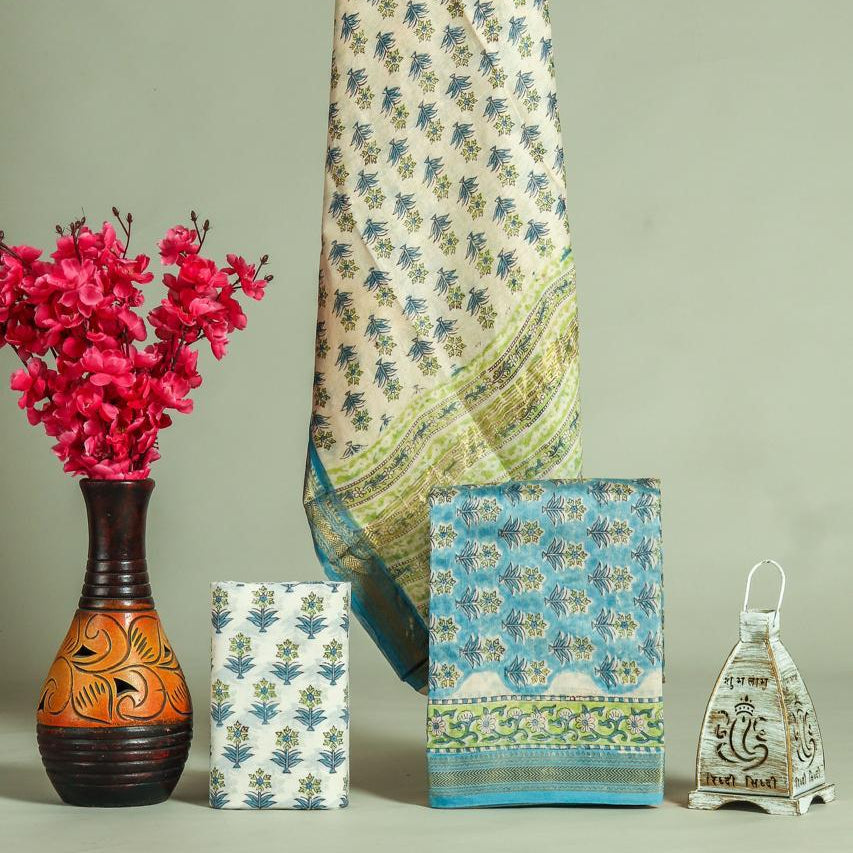 Shop block printed maheshwari silk suits online (MSL518)