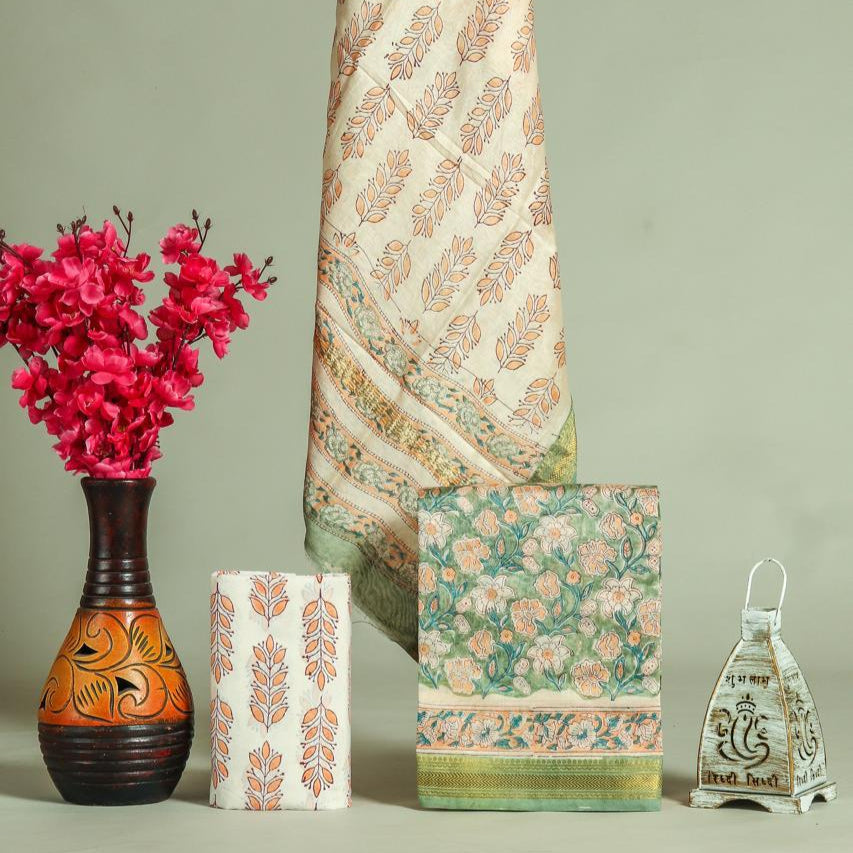 Shop block printed maheshwari silk suits online (MSL520)