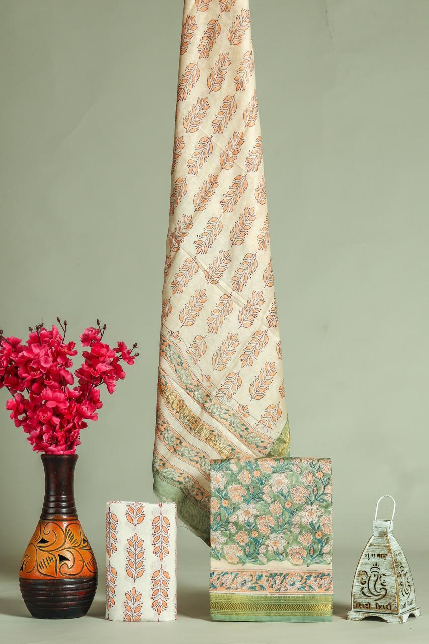 Shop block printed maheshwari silk suits online (MSL520)
