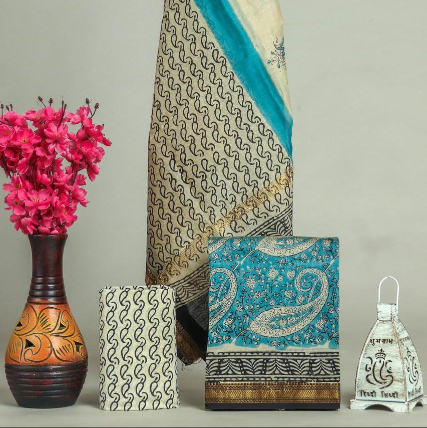 Shop jaipuri block printed mahehswari silk suits online (MSL558)