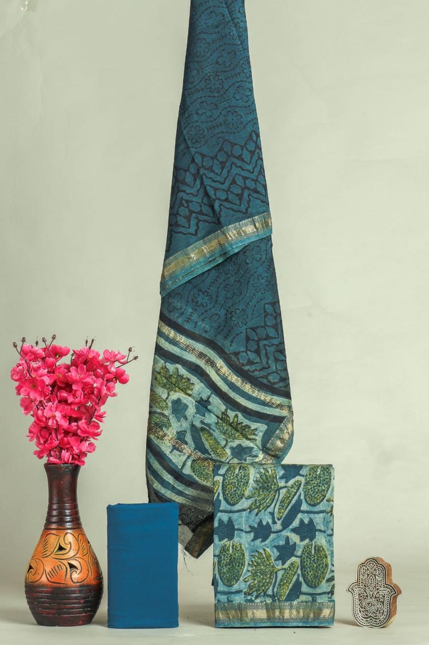 Shop unstitched vanaspati print maheshwari suits (MSL576)