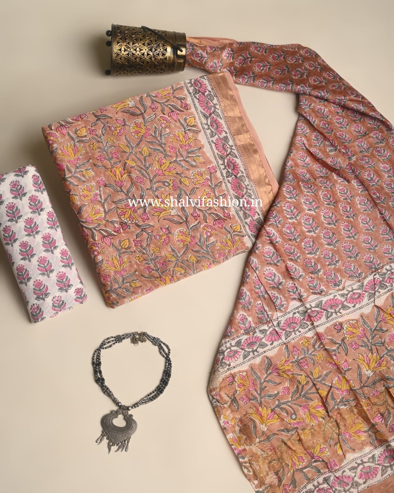 Shop jaipuri printed maheshwari silk suits online (MSL698)