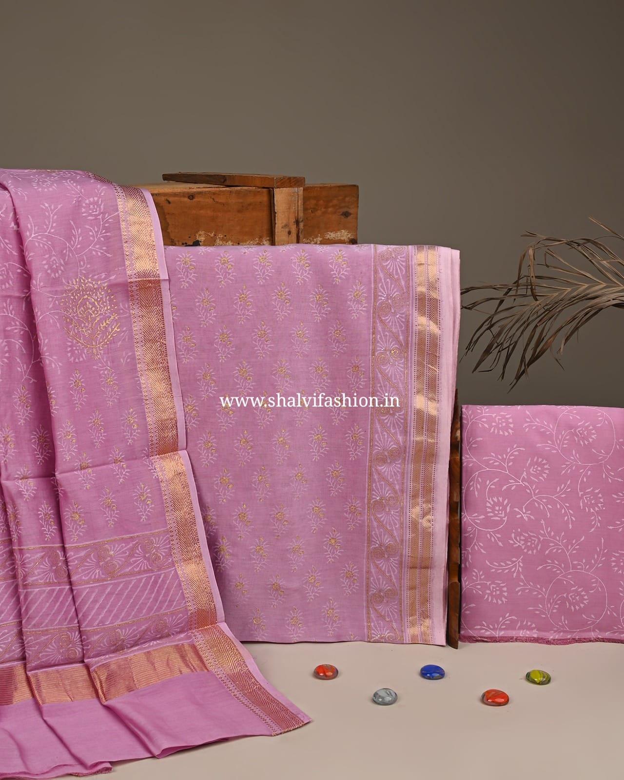Shop traditional block print mahehswari silk suits (MSL70)