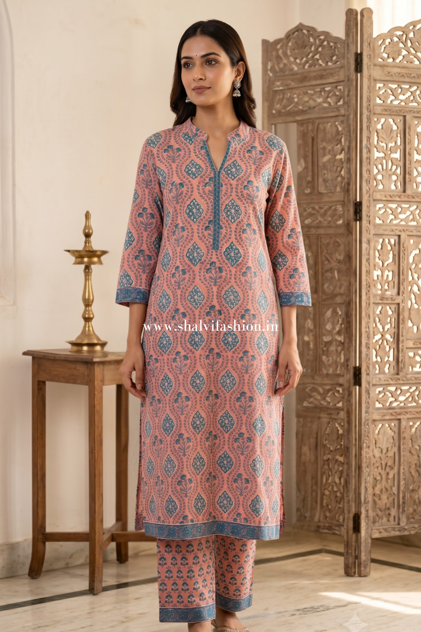 Shop hand block printed cotton two pcs sets (ORD03)