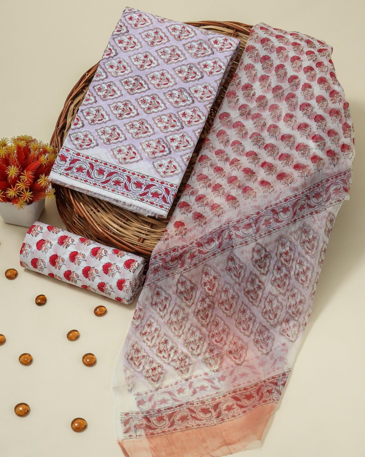 Shop chiffon dupatta cotton suits online shopping (PCHF159)