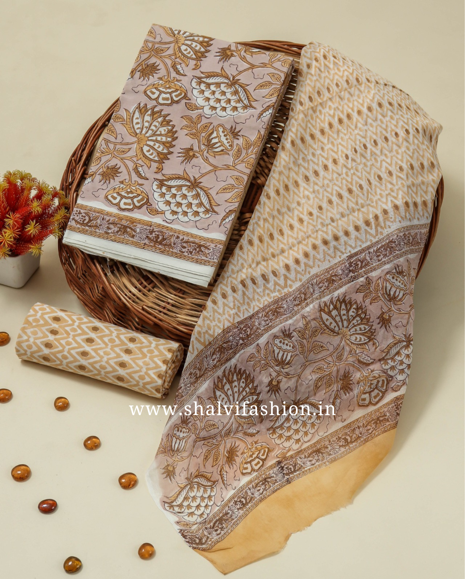 Shop chiffon dupatta cotton suits online shopping (PCHF165)