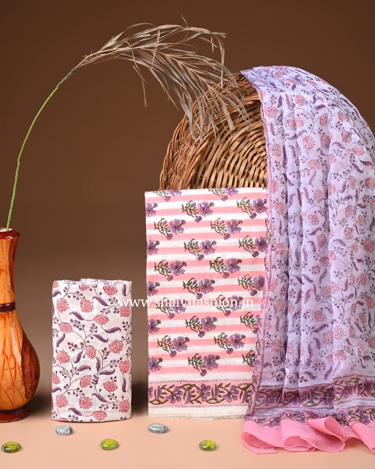 Shop hand block printed cotton suits online (PCHF725)