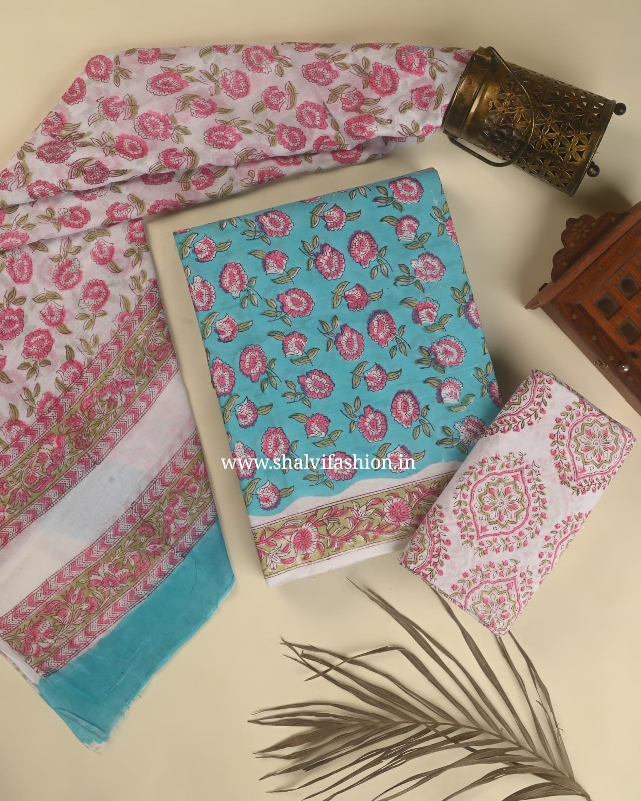 Shop mulmul dupatta cotton suits online shopping (PRMUL329)