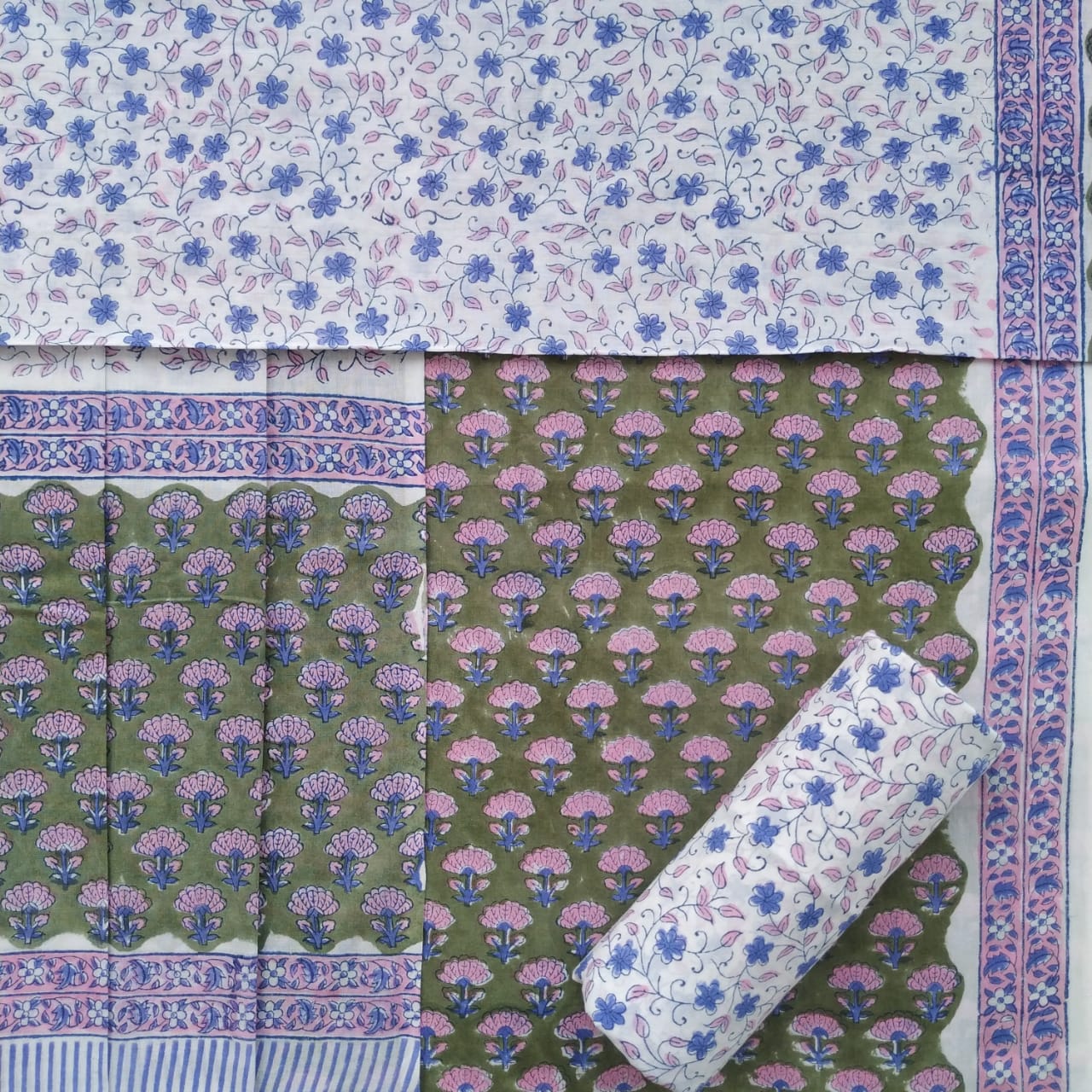 Shop mulmul dupatta cotton suit sets online shopping (PRMUL434)