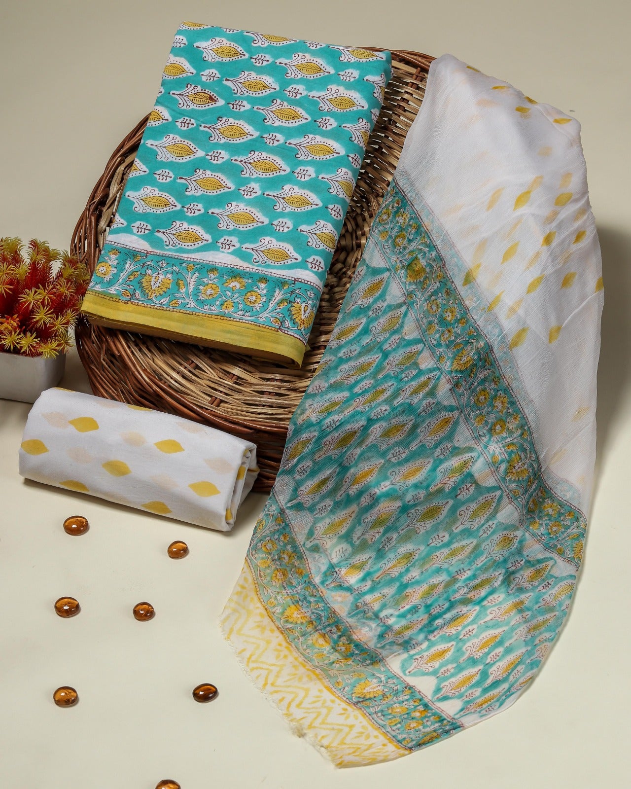 Shop traditional block print cotton suit sets online (RCHF04)