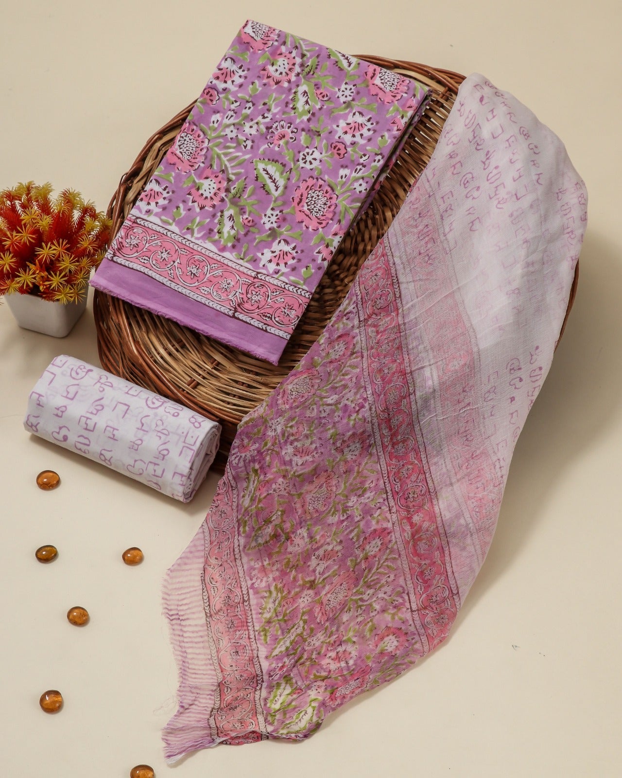 Shop chiffon dupatta cotton suits in jaipur (RCHF08)