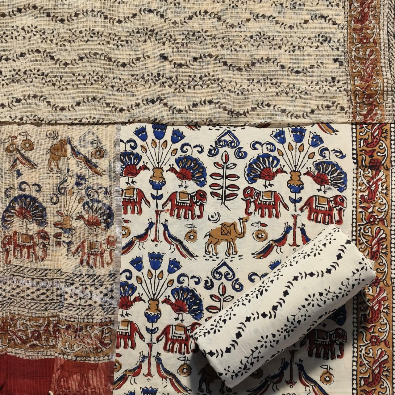 Shop jaipuri print cotton suits with kota dupatta (RKD92)