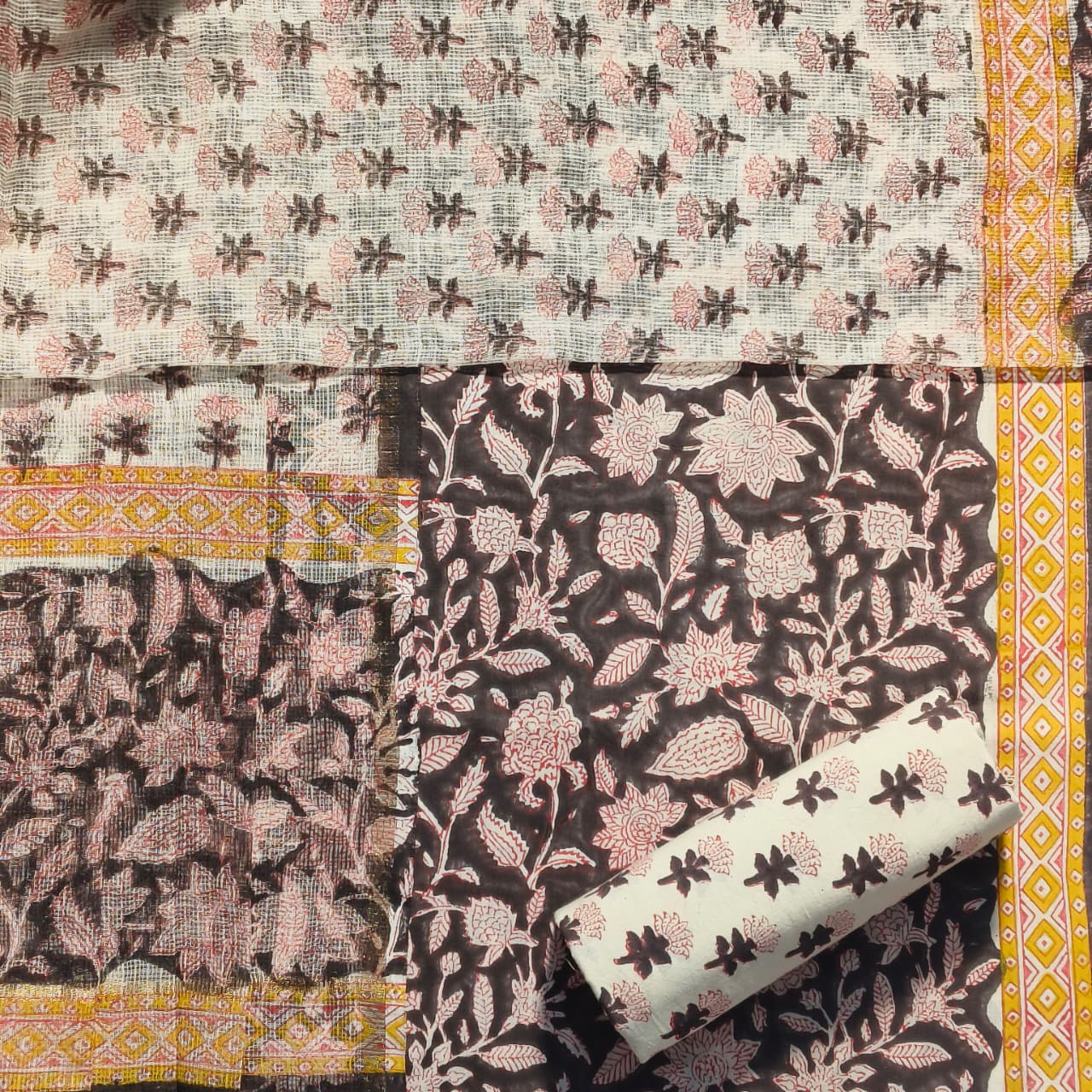 Shop block print cotton suits online (RKD93)