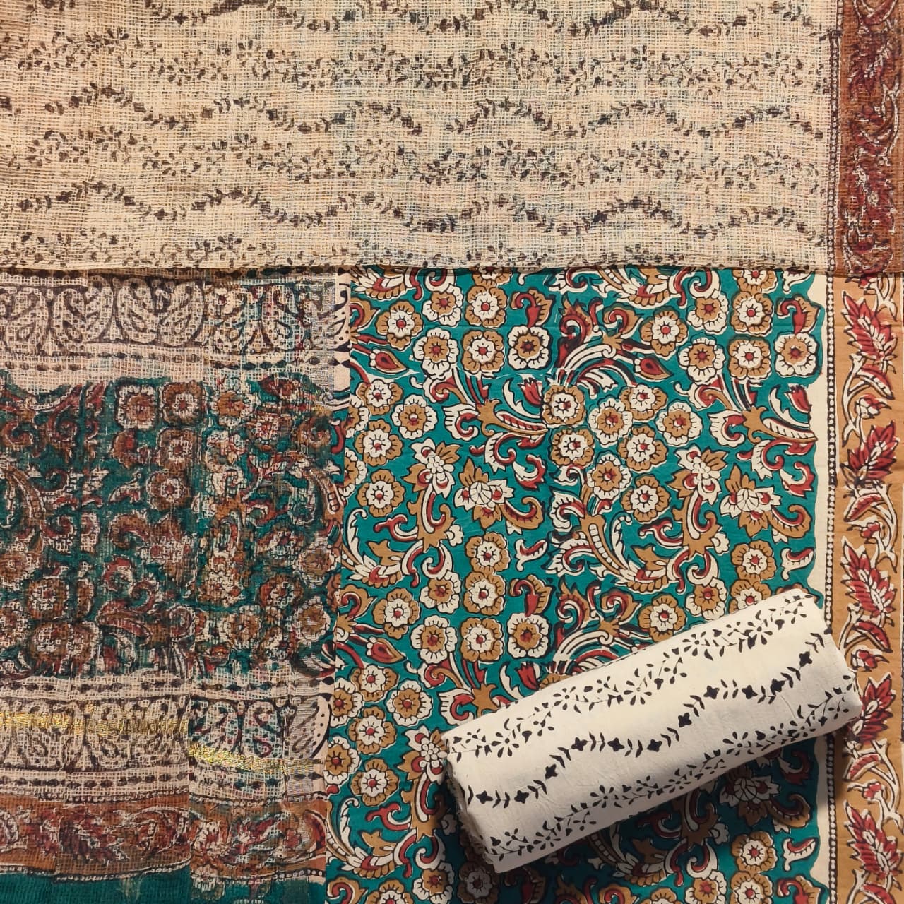 Shop bagru print cotton suits with kota dupatta (RKD94)