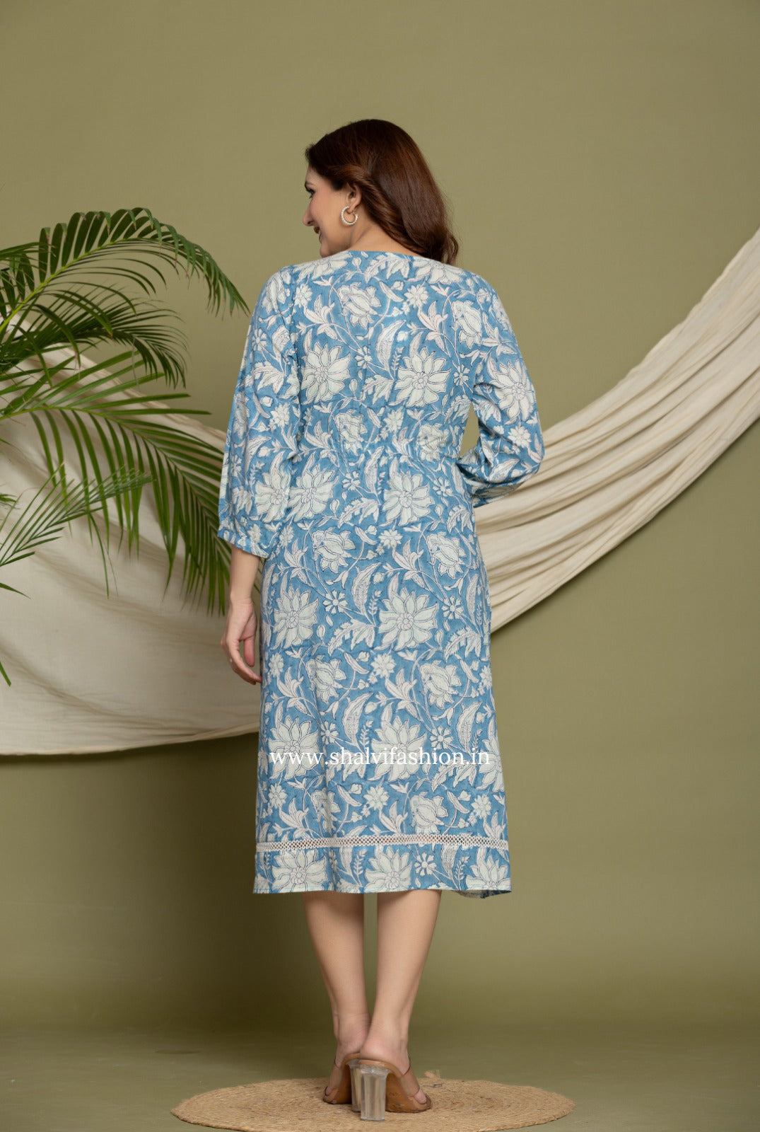 Shop block print cotton tops online (TOP19)