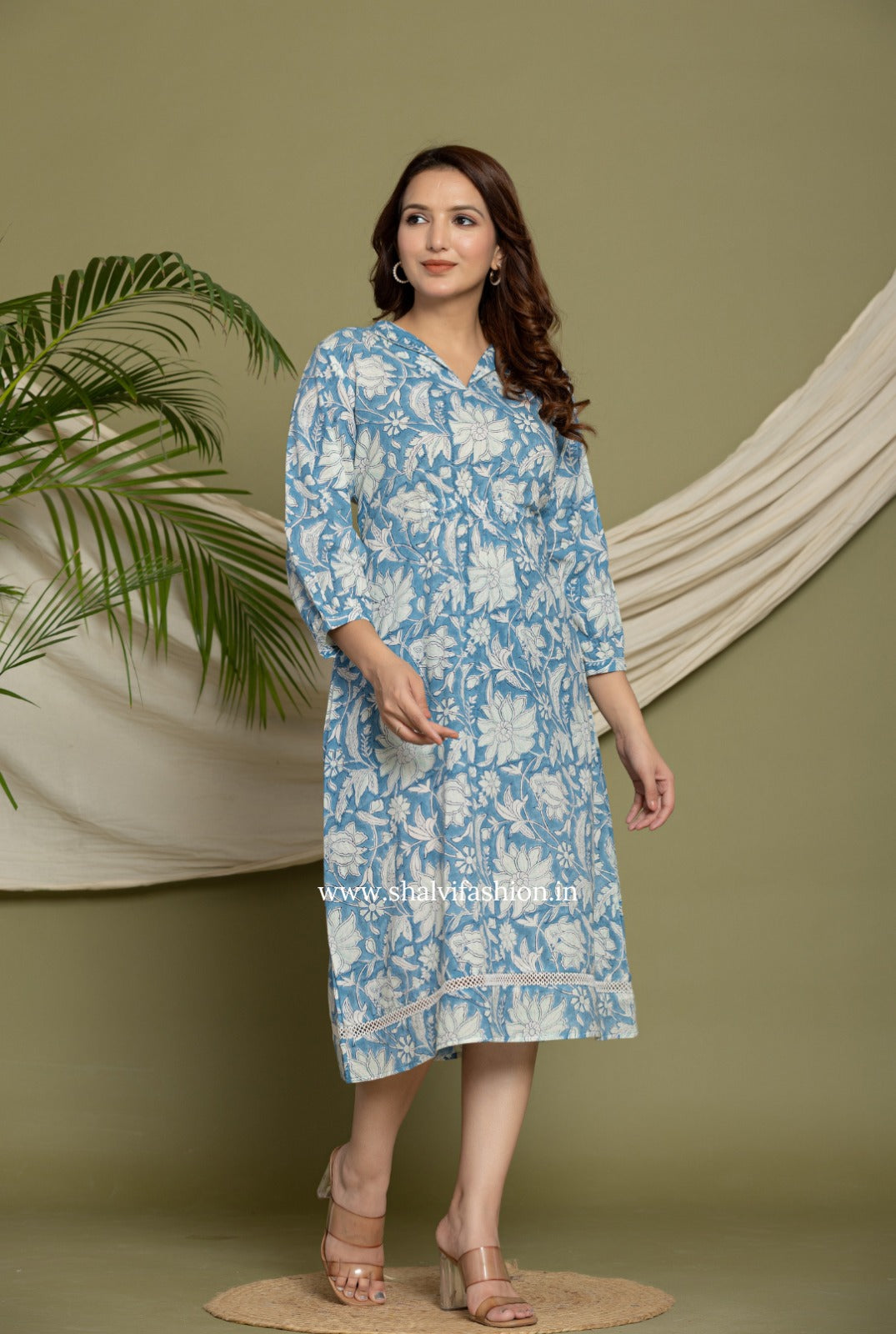 Shop block print cotton tops online (TOP19)